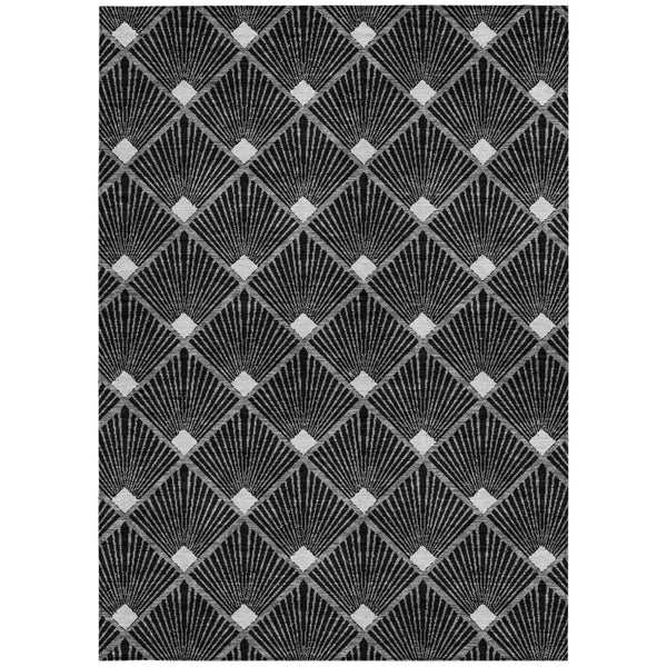 Homeroots 3' Beige And Ivory Geometric Washable Area Rug For Indoor And Outdoor Spaces - Durable Design 9' X 12' Polyester 594687