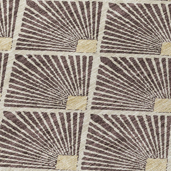 HomeRoots 5' Stylish Brown and Beige Geometric Area Rug - Durable, Washable Indoor/Outdoor Accent for Every Space 8' X 10' 594698