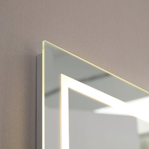 English Elm 60x30inch LED Bathroom Mirror with RGB Gradient, 3000-6000K Dimmable, Anti-Fog IP54, UL-Certified Mountable W2091P338771