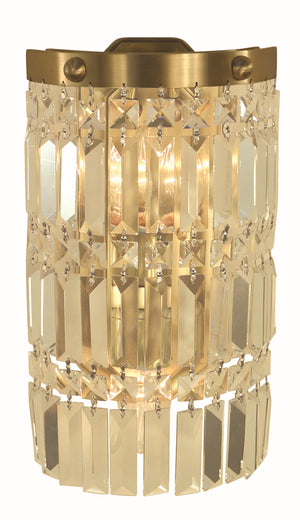Framburg 2-light Elegant Crystal Diffuser Sconce - Contemporary Design For Stunning Wall Illumination Brushed Brass Metal 5947 Br