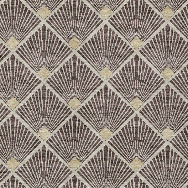 Homeroots 3' Beige And Ivory Geometric Washable Area Rug For Indoor And Outdoor Spaces - Durable Design 10' X 14' Polyester 594700