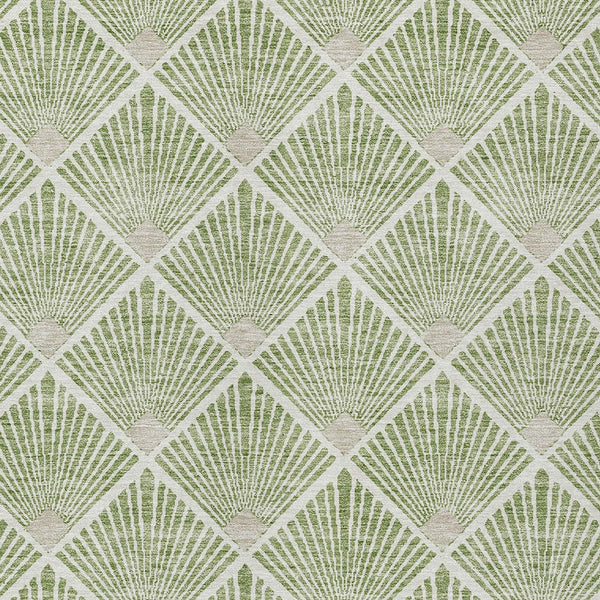 Homeroots 3' Beige And Ivory Geometric Washable Area Rug For Indoor And Outdoor Spaces - Durable Design 3' X 5' Polyester 594701