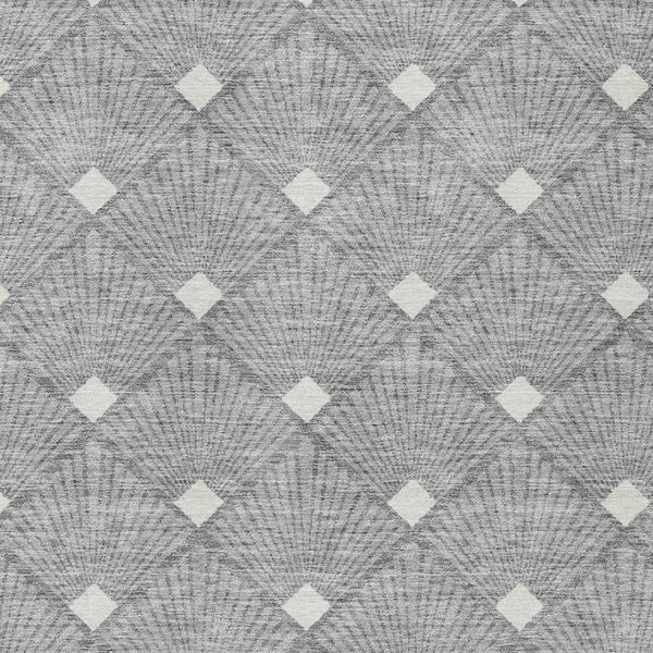 Homeroots 3' Beige And Ivory Geometric Washable Area Rug For Indoor And Outdoor Spaces - Durable Design 5' X 8' Polyester 594708