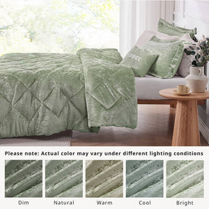 English Elm 4PCS King Sheet Set - Ultra-Soft 100% Polyester Microfiber, Deep-Pocket Fitted Sheet, Wrinkle-Resistant Comfort Green 19.68 L x 12.99 W x 7.87 H B035P341214