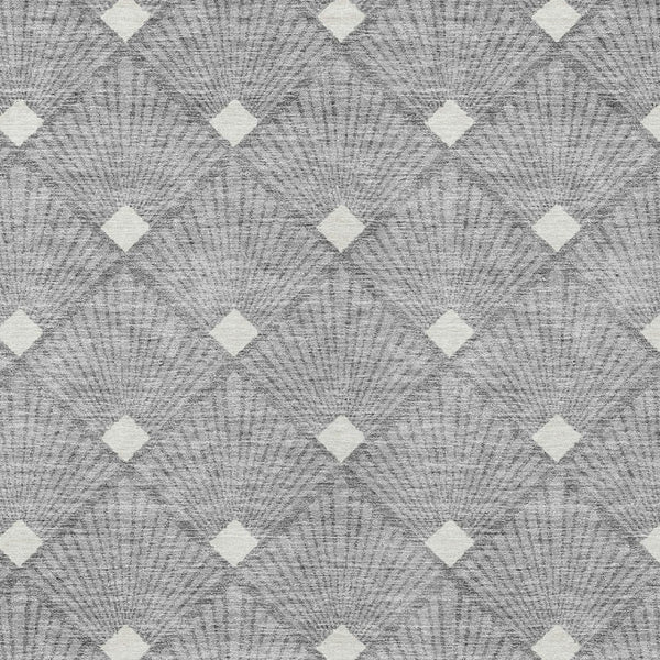 Homeroots 3' Beige And Ivory Geometric Washable Area Rug For Indoor And Outdoor Spaces - Durable Design 9' X 12' Polyester 594711