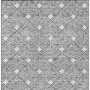 Homeroots 3' Beige And Ivory Geometric Washable Area Rug For Indoor And Outdoor Spaces - Durable Design 10' X 14' Polyester 594712