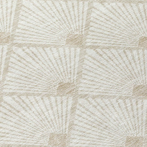 Homeroots 3' Beige And Ivory Geometric Washable Area Rug For Indoor And Outdoor Spaces - Durable Design 5' X 8' Polyester 594714