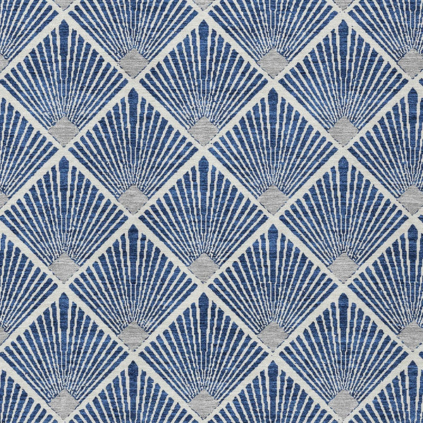 Homeroots 3' Beige And Ivory Geometric Washable Area Rug For Indoor And Outdoor Spaces - Durable Design 3' X 5' Polyester 594725