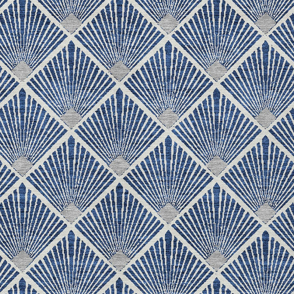 Homeroots 3' Beige And Ivory Geometric Washable Area Rug For Indoor And Outdoor Spaces - Durable Design 8' X 10' Polyester 594728