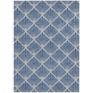 Homeroots 3' Beige And Ivory Geometric Washable Area Rug For Indoor And Outdoor Spaces - Durable Design 10' X 14' Polyester 594730