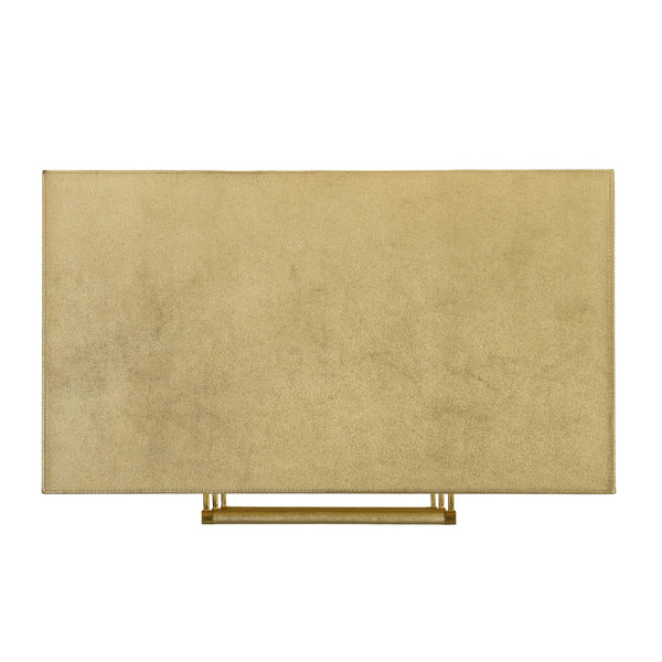 Butler Specialty Butler Francois 28 In. W Rectangular 3-drawer Accent Chest – Luxurious Leather Storage Solution Gold Mdf,Genuine Leather,Brass 5947350-butler