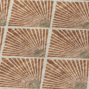 HomeRoots 5' Brown Copper and Beige Geometric Area Rug - Stylish, Washable, Durable for Indoor/Outdoor Use 5' X 8' 594738