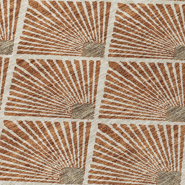 Homeroots 3' Beige And Ivory Geometric Washable Area Rug For Indoor And Outdoor Spaces - Durable Design 10' X 14' Polyester 594742