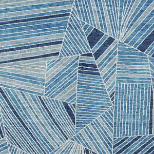 Homeroots 3' Stylish Geometric Beige Brown And Ivory Washable Area Rug For Indoor And Outdoor Spaces 5' X 8' Polyester 594768