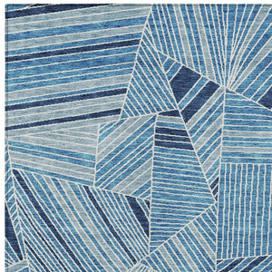 Homeroots 3' Stylish Geometric Beige Brown And Ivory Washable Area Rug For Indoor And Outdoor Spaces 9' X 12' Polyester 594771