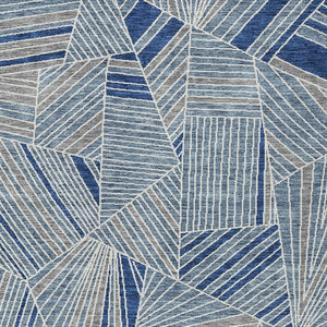 Homeroots 3' Stylish Geometric Beige Brown And Ivory Washable Area Rug For Indoor And Outdoor Spaces 5' X 8' Polyester 594774