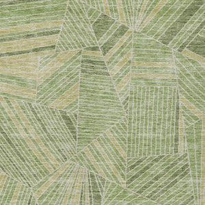 Homeroots 3' Stylish Geometric Beige Brown And Ivory Washable Area Rug For Indoor And Outdoor Spaces 9' X 12' Polyester 594783