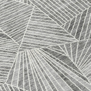 Homeroots 3' Stylish Geometric Beige Brown And Ivory Washable Area Rug For Indoor And Outdoor Spaces 8' X 10' Polyester 594794