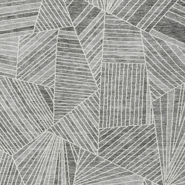 Homeroots 3' Stylish Geometric Beige Brown And Ivory Washable Area Rug For Indoor And Outdoor Spaces 9' X 12' Polyester 594795