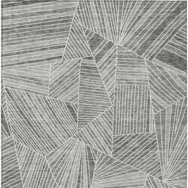 Homeroots 3' Stylish Geometric Beige Brown And Ivory Washable Area Rug For Indoor And Outdoor Spaces 10' X 14' Polyester 594796