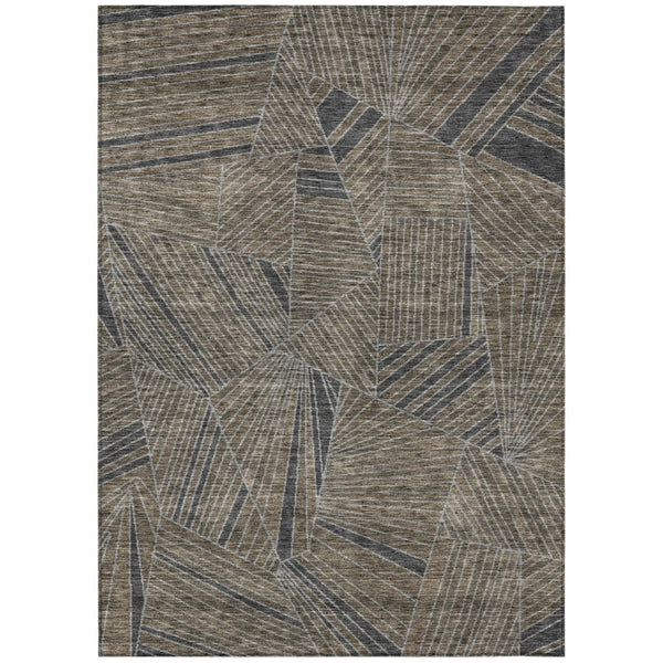 HomeRoots 5' Stylish Geometric Washable Area Rug for Indoor & Outdoor Use – Durable, Modern Design, Easy Care 5' X 8' 594798