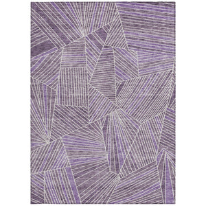 Homeroots 3' Stylish Geometric Beige Brown And Ivory Washable Area Rug For Indoor And Outdoor Spaces 10' X 14' Polyester 594808