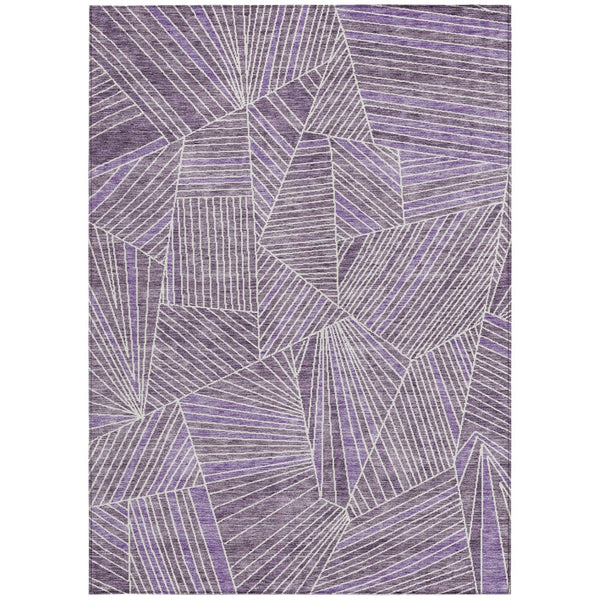 Homeroots 3' Stylish Geometric Beige Brown And Ivory Washable Area Rug For Indoor And Outdoor Spaces 10' X 14' Polyester 594808