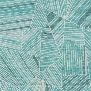 Homeroots 3' Stylish Geometric Beige Brown And Ivory Washable Area Rug For Indoor And Outdoor Spaces 8' X 10' Polyester 594812