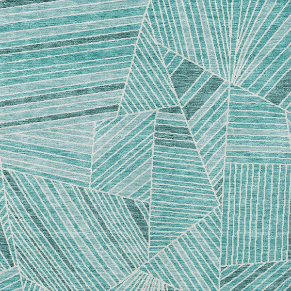 Homeroots 3' Stylish Geometric Beige Brown And Ivory Washable Area Rug For Indoor And Outdoor Spaces 10' X 14' Polyester 594814