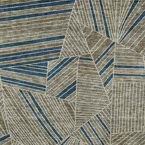 Homeroots 3' Stylish Geometric Beige Brown And Ivory Washable Area Rug For Indoor And Outdoor Spaces 3' X 5' Polyester 594815