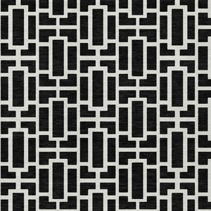 Homeroots 3' Artichoke Green And Ivory Geometric Washable Area Rug For Indoor And Outdoor Spaces 5' X 8' Polyester 594834