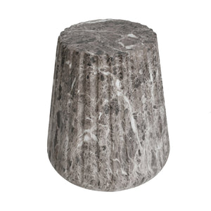 English Elm Christopher Knight Home® - Outdoor Carved Side Table - Modern Lightweight Concrete Pedestal For Indoor & Outdoor Elegance N773P283510B