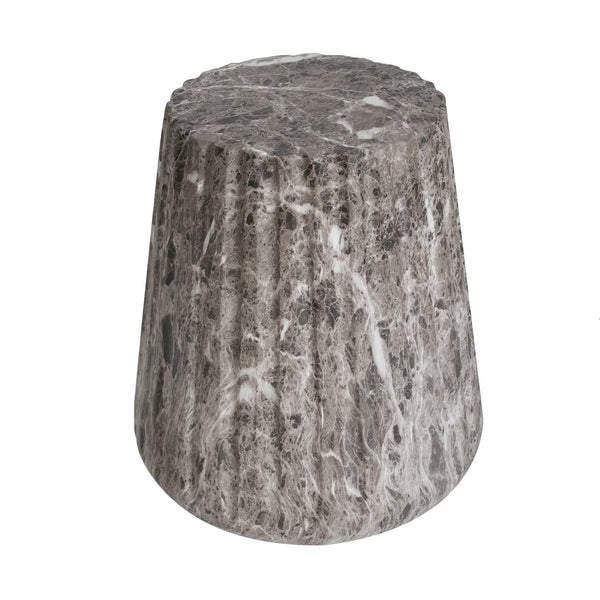 English Elm Christopher Knight Home® - Outdoor Carved Side Table - Modern Lightweight Concrete Pedestal For Indoor & Outdoor Elegance N773P283510B