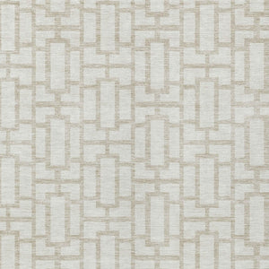 Homeroots 3' Artichoke Green And Ivory Geometric Washable Area Rug For Indoor And Outdoor Spaces 9' X 12' Polyester 594855