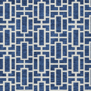 Homeroots 3' Artichoke Green And Ivory Geometric Washable Area Rug For Indoor And Outdoor Spaces 3' X 5' Polyester 594857