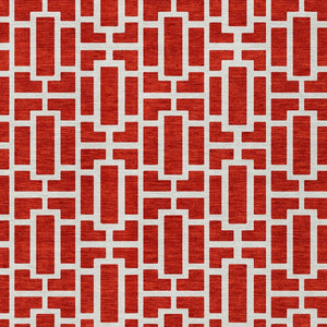 Homeroots 3' Artichoke Green And Ivory Geometric Washable Area Rug For Indoor And Outdoor Spaces 8' X 10' Polyester 594866