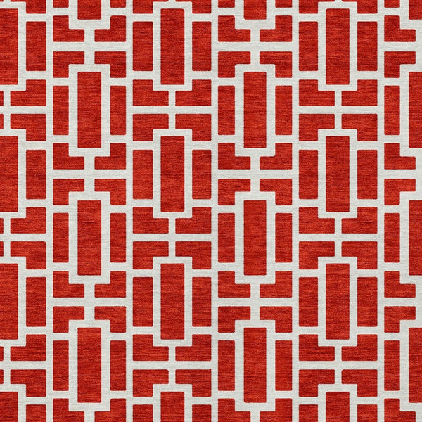 Homeroots 3' Artichoke Green And Ivory Geometric Washable Area Rug For Indoor And Outdoor Spaces 10' X 14' Polyester 594868