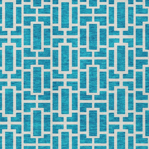 Homeroots 3' Artichoke Green And Ivory Geometric Washable Area Rug For Indoor And Outdoor Spaces 9' X 12' Polyester 594879