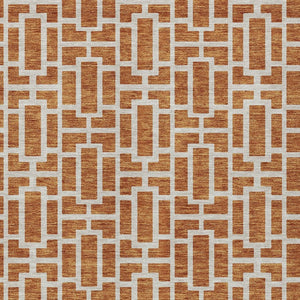 Homeroots 3' Artichoke Green And Ivory Geometric Washable Area Rug For Indoor And Outdoor Spaces 3' X 5' Polyester 594881