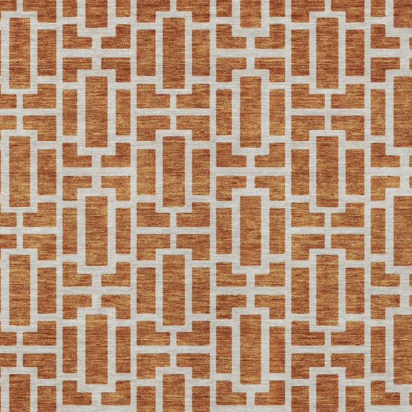 Homeroots 3' Artichoke Green And Ivory Geometric Washable Area Rug For Indoor And Outdoor Spaces 9' X 12' Polyester 594885