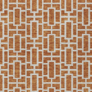 Homeroots 3' Artichoke Green And Ivory Geometric Washable Area Rug For Indoor And Outdoor Spaces 10' X 14' Polyester 594886