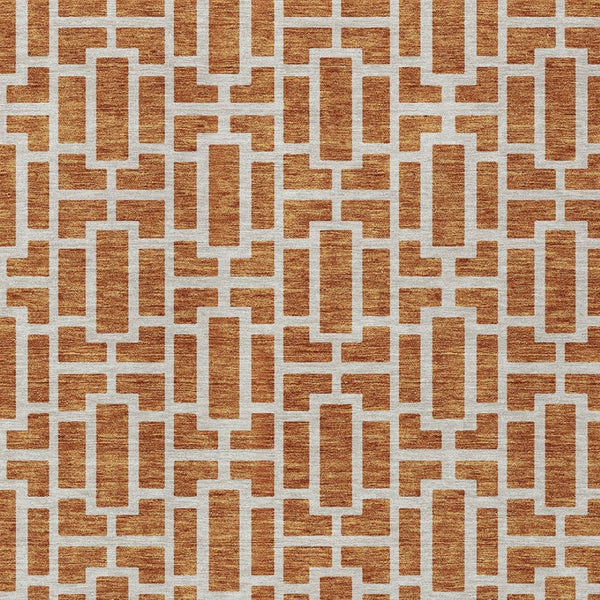 Homeroots 3' Artichoke Green And Ivory Geometric Washable Area Rug For Indoor And Outdoor Spaces 10' X 14' Polyester 594886