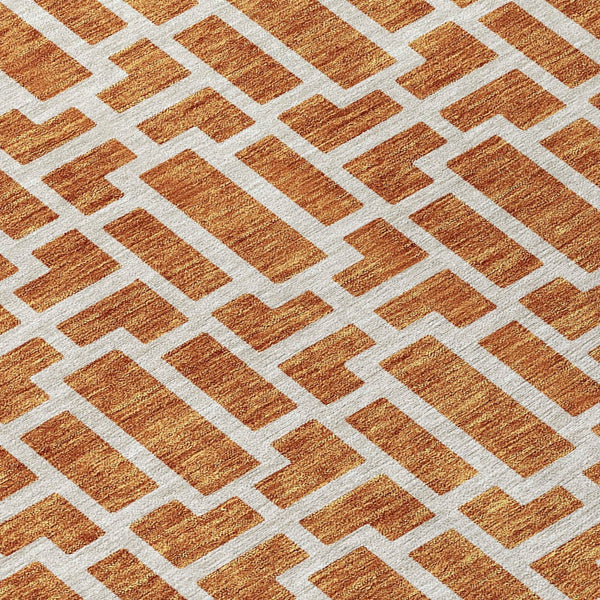 Homeroots 3' Artichoke Green And Ivory Geometric Washable Area Rug For Indoor And Outdoor Spaces 10' X 14' Polyester 594886