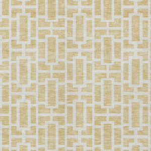 Homeroots 3' Artichoke Green And Ivory Geometric Washable Area Rug For Indoor And Outdoor Spaces 9' X 12' Polyester 594891