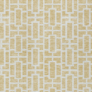 Homeroots 3' Artichoke Green And Ivory Geometric Washable Area Rug For Indoor And Outdoor Spaces 10' X 14' Polyester 594892