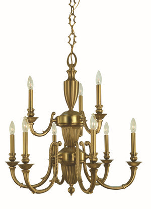 Framburg 9-light Brushed Brass Wellesley Dining Chandelier - Handcrafted Usa Design With Stunning Texture & Depth Brushed Brass Metal 5949 Br