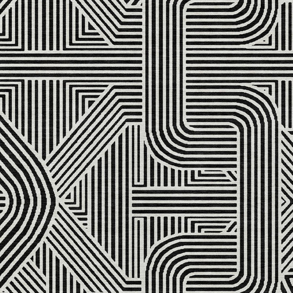 Homeroots 3' Artichoke Green And Ivory Abstract Washable Area Rug For Indoor And Outdoor Spaces, Durable Style 5' X 8' Polyester 594906