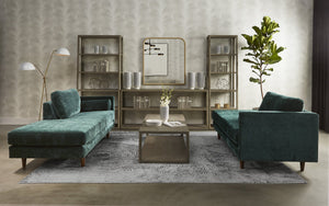 Sunpan Doncaster Bookcase - Modern Smoke Grey Oak Design Perfect for Minimalist Home Decor and Storage Large - 35.5W x 15.75D x 76H