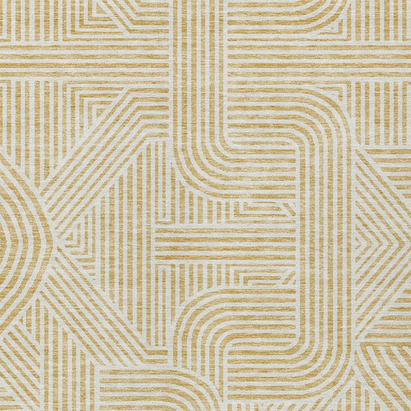 Homeroots 3' Artichoke Green And Ivory Abstract Washable Area Rug For Indoor And Outdoor Spaces, Durable Style 3' X 5' Polyester 594929