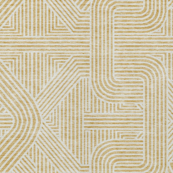 Homeroots 3' Artichoke Green And Ivory Abstract Washable Area Rug For Indoor And Outdoor Spaces, Durable Style 9' X 12' Polyester 594933